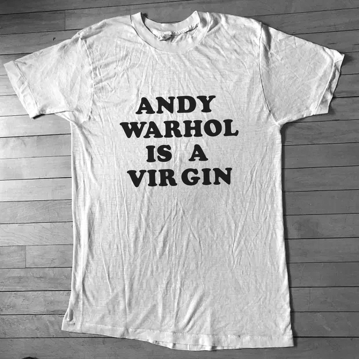 Andy Warhol is a Virgin 80s worn/Magazine cover/Rare T Shirt