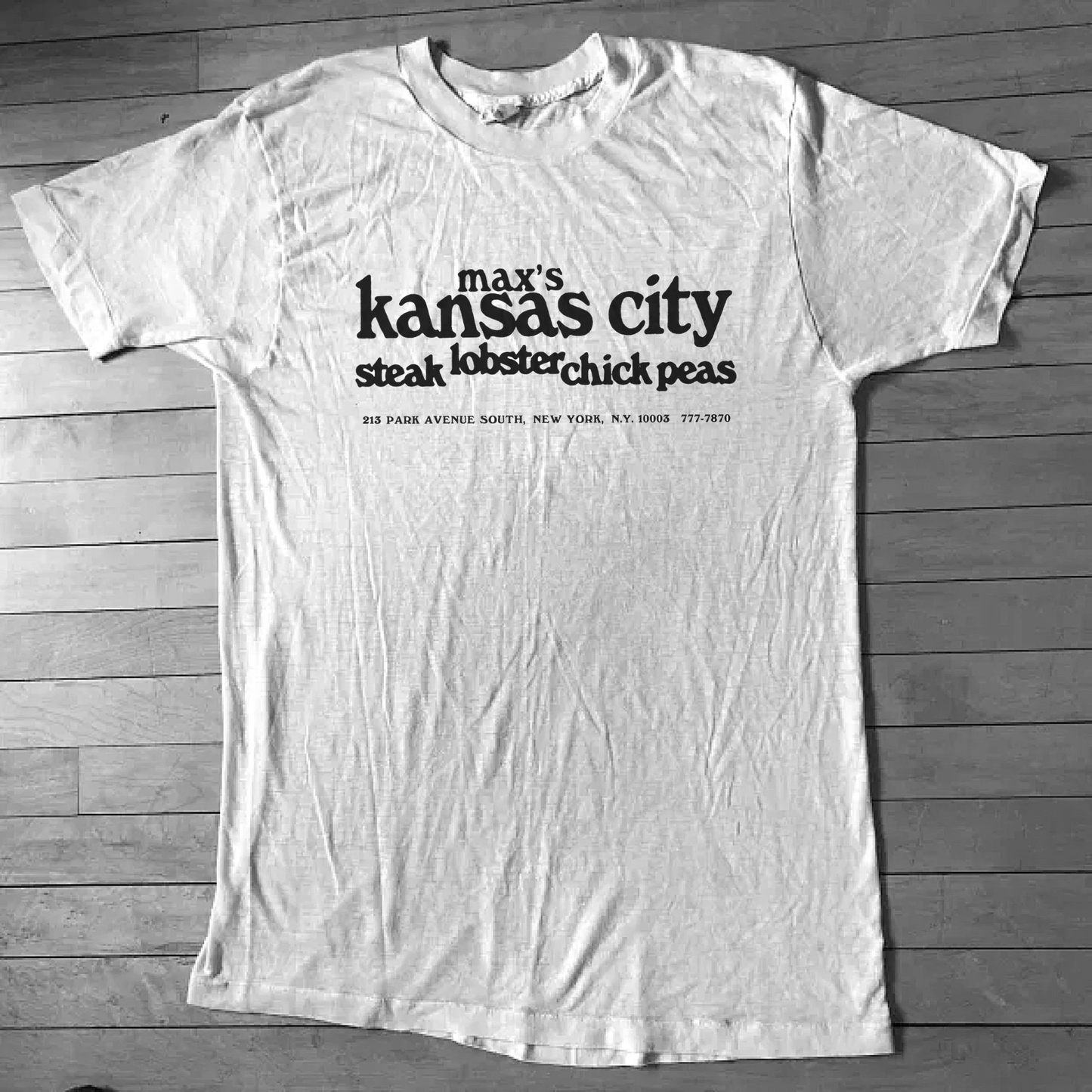 Max's Kansas City T shirt/70s/CBGB/ New York City/Warhol/Blondie hangout