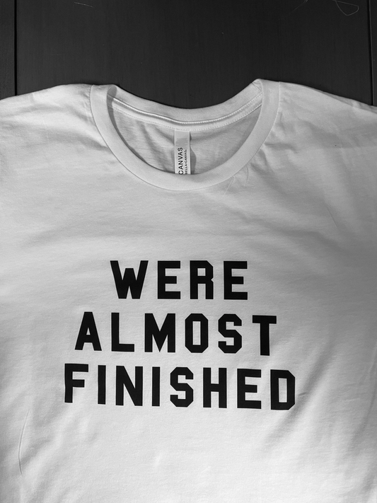 Stevie Wonder worn "Were almost Finished"  T Shirt