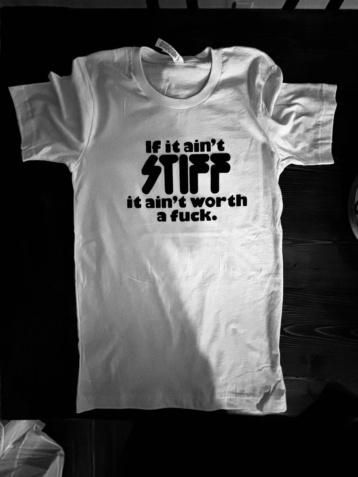 Stiff Records Punk Slogan  T Shirt