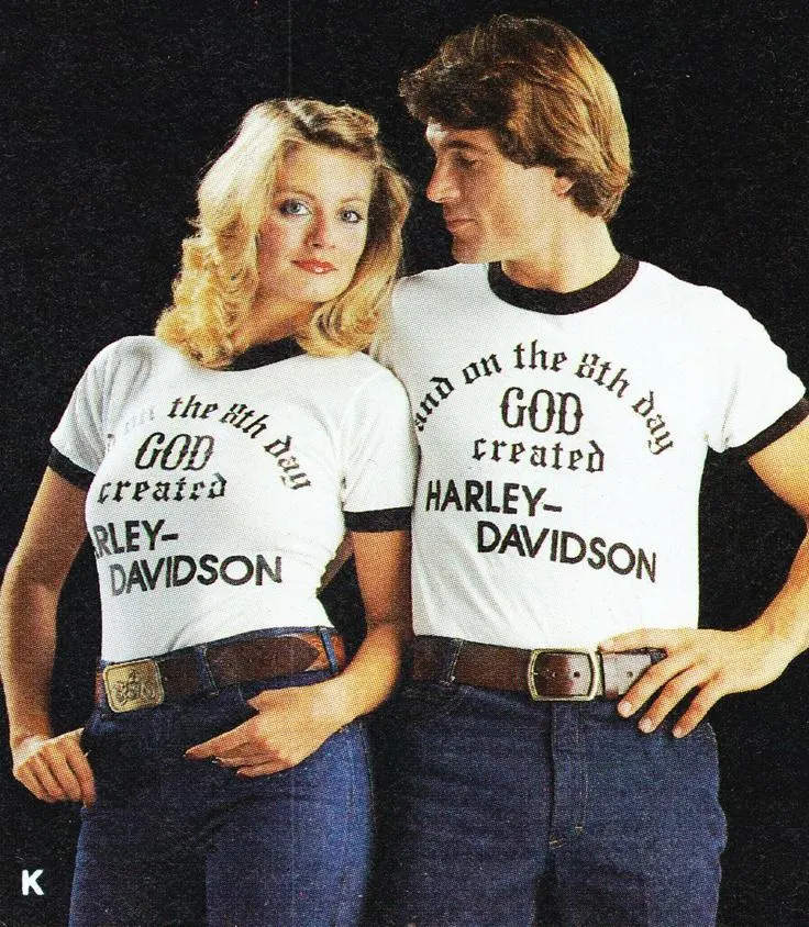 Vintage Harley Davidson 70s redesigned T shirt